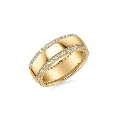 Diamond Pave Edge Men's Wedding Band - Private Label product
