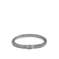 John Hardy Classic Chain Black Sapphire and Amethyst Reversible Icon Bracelet
