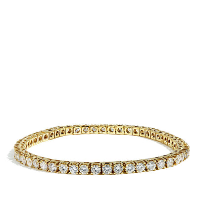 9.5 Carat Men's Diamond Tennis Bracelet in 14k Yellow Gold - Private Label product