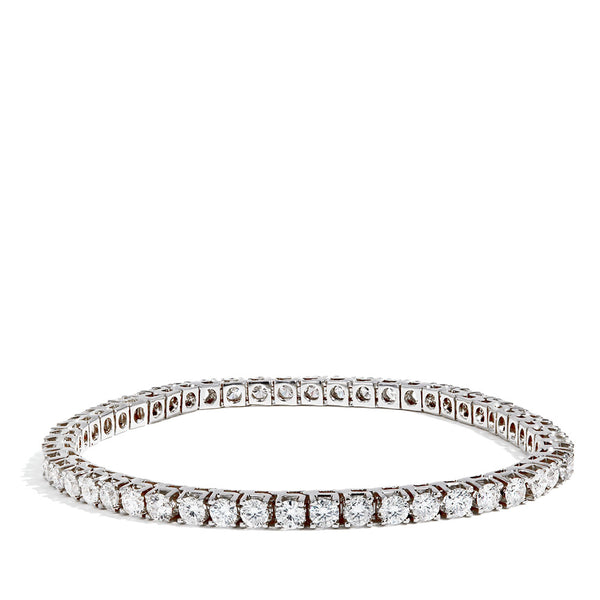 7.5 Carat Men's Diamond Tennis Bracelet in 14k White Gold