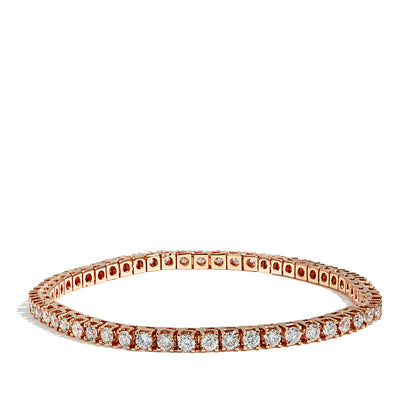 7.5 Carat Men's Diamond Tennis Bracelet in 14k Rose Gold - Private Label product