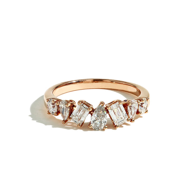 Fancy Shape Diamond Ring in White Gold