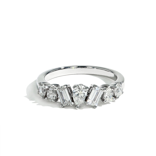 Fancy Shape Diamond Ring in White Gold