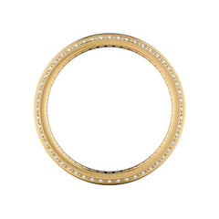 Diamond Pave Edge Men's Wedding Band