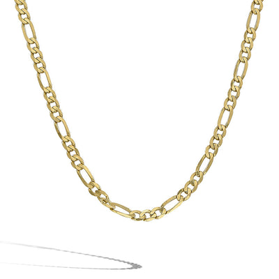 Flat Gold Figaro Chain - 24 Inch - Private Label product
