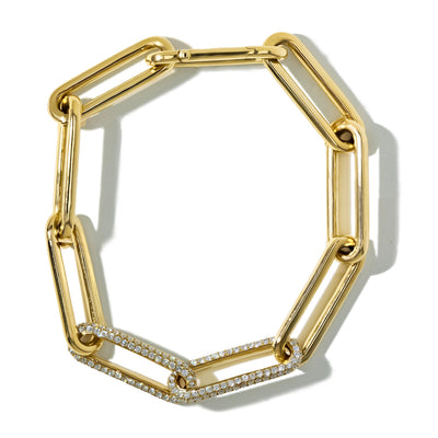 Gold Paperclip Bracelet With 2.35ctw Diamonds - Private Label product