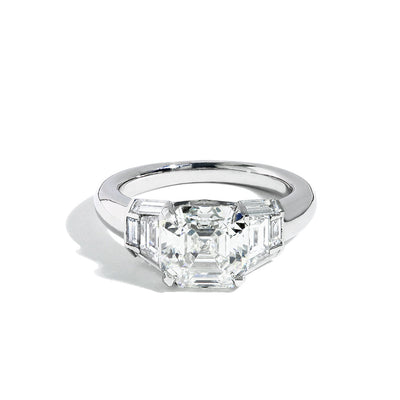 Robert Pelliccia Asscher Cut Diamond Bezel Set Three Stone Engagement Ring - Robert Pelliccia product