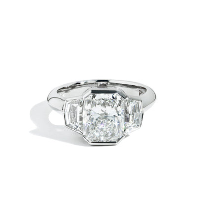 Robert Pelliccia Bezel Set Radiant Cut Three Stone Engagement Ring - Robert Pelliccia product