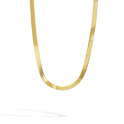Gold Herringbone Necklace - 5.0 mm - Private Label product