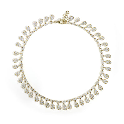 Pavé Diamond Dangle Anklet - Private Label product