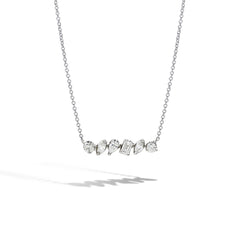 Fancy Shape Diamond Bar Necklace