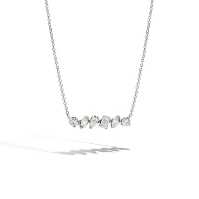 Fancy Shape Diamond Bar Necklace - Private Label product
