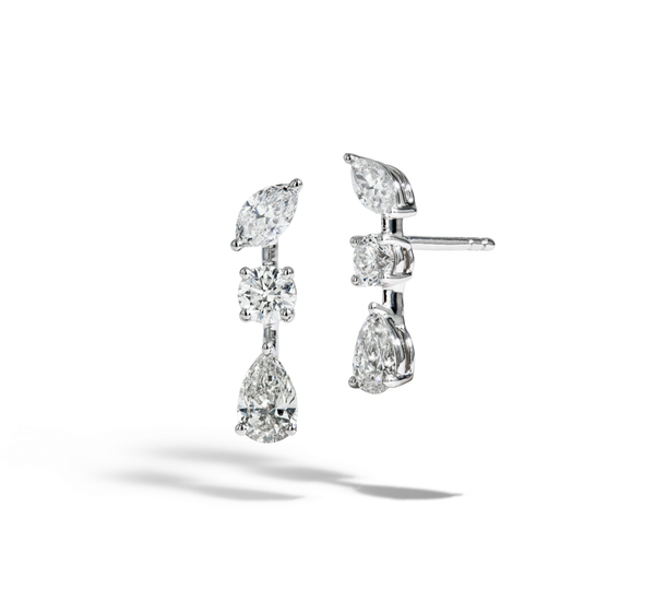 Fancy Shape Diamond Stud Earrings