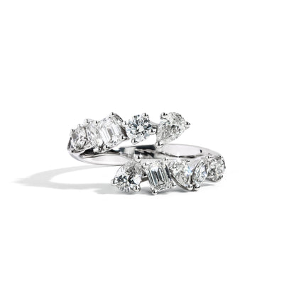 1.30ctw Fancy Shape Diamond Coil Ring - Private Label product