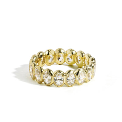 Rahaminov 3 Carat Oval Diamond Bezel Eternity Ring - Rahaminov product