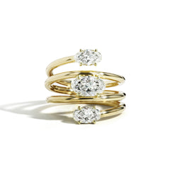 Rahaminov 2 Carat GIA Oval Diamond Coil Ring
