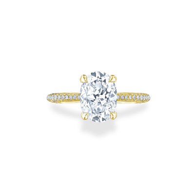 Tacori Oval Halfway French Pave Hidden Halo Engagement Ring Setting - Tacori product