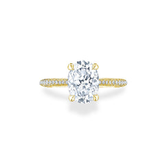 Tacori Oval Halfway French Pave Hidden Halo Engagement Ring Setting