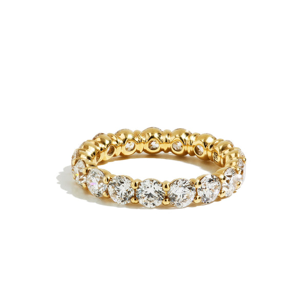 3.35ctw Round Diamond Eternity Ring in Yellow Gold