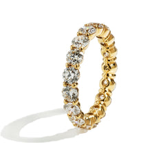 3.35ctw Round Diamond Eternity Ring in Yellow Gold