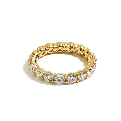 3.35ctw Round Diamond Eternity Ring in Yellow Gold