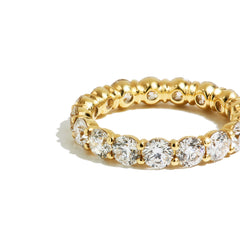 3.35ctw Round Diamond Eternity Ring in Yellow Gold