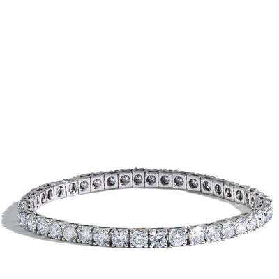 14 Carat Lab Grown Diamond Tennis Bracelet in 14K White Gold - Private Label product