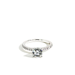 1 Carat Lab Grown Diamond Round Pave Engagement Set