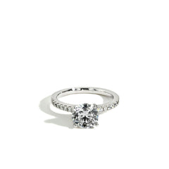 1.50 Carat  Lab Grown Diamond Round Pave Engagement Set