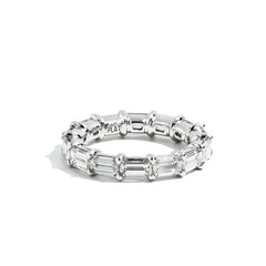 4ctw Emerald Cut East-West Eternity Ring in Platinum