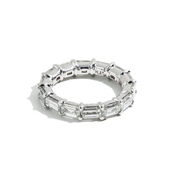 4ctw Emerald Cut East-West Eternity Ring in Platinum