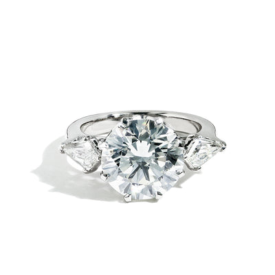 Robert Pelliccia 5 Carat Round Diamond Three Stone Engagement Ring Setting - Robert Pelliccia product
