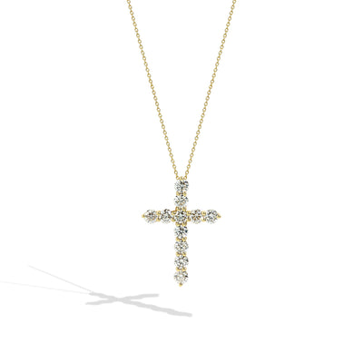 Big Yellow Diamond Cross Necklace - 2.00ctw - Private Label product