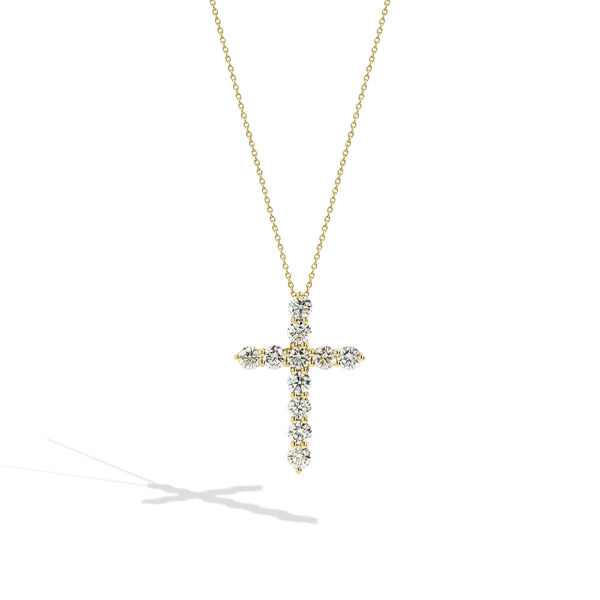 Big Yellow Diamond Cross Necklace - 2.00ctw
