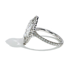 2 Carat Marquise Cut Diamond Halo Engagement Ring
