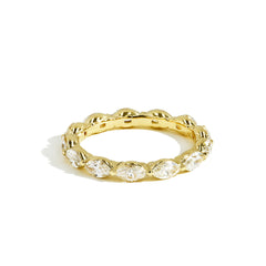 Robert Pelliccia Sideways Marquise Cut Diamond Eternity Band