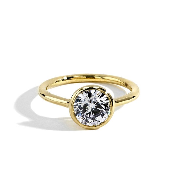 1.50 Carat Bezel Set Round Diamond Engagement Ring