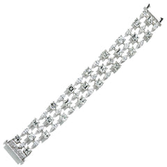 Private Label 3 Row Mixed Fancy Shape Diamond Bracelet