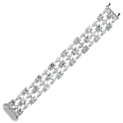 Private Label 3 Row Mixed Fancy Shape Diamond Bracelet - Private Label product