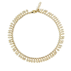Small Pavé Diamond Dangle Anklet