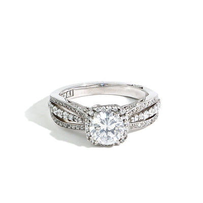 Tacori Dantela Round Cushion Halo Pavé Engagement Ring Setting - Tacori product