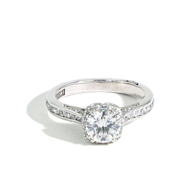 Tacori Dantela Round Cushion Halo Pavé Engagement Ring Setting - Tacori product