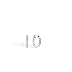 Small Oval In and Out Diamond Hoops - 0.78 CT