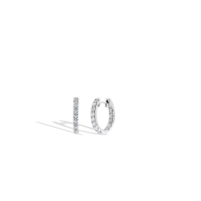 Small Oval In and Out Diamond Hoops - 0.78 CT - Private Label product