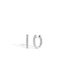 Small Oval In and Out Diamond Hoops - 0.46 CT