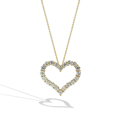 Diamond Heart Necklace in Yellow Gold - 2.00 ctw - Private Label product