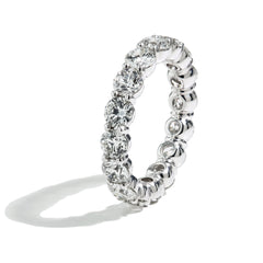 4ctw Round Cut Diamond Eternity Band in Platinum
