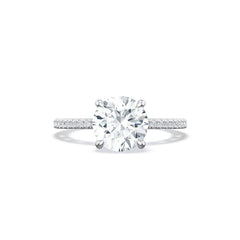 Tacori Lunetta Crescent Round Halfway Pave Engagement Ring Setting