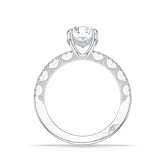 Tacori Lunetta Crescent Round Halfway Pave Engagement Ring Setting