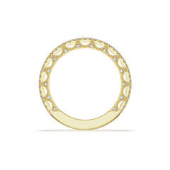 Tacori 3/4 Lunetta French Pave Wedding Band in 18K Rose Gold